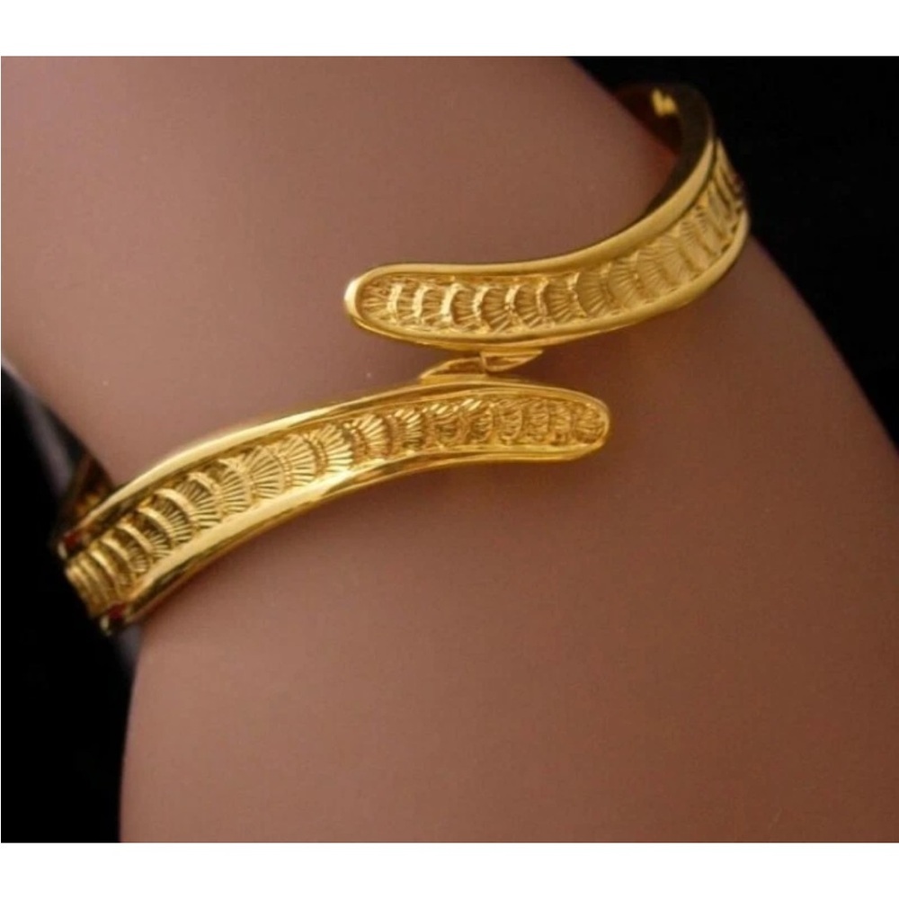VTG Monet Gold Snake Bangle Bracelet
